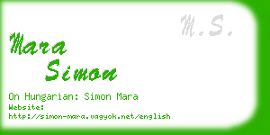 mara simon business card